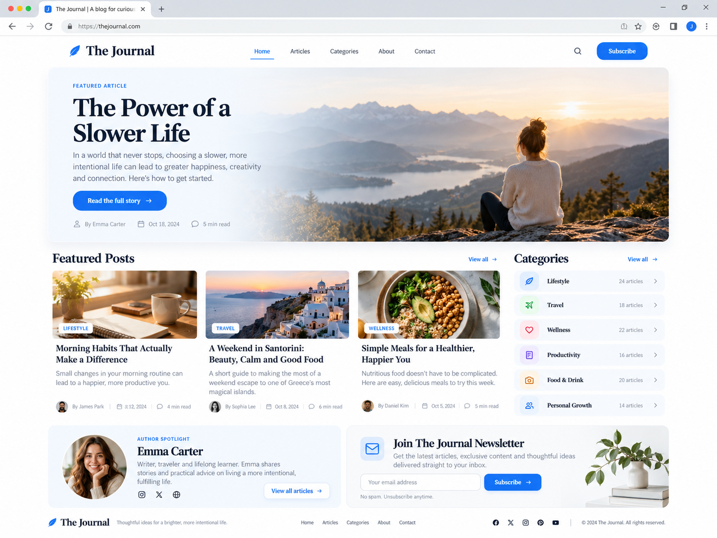 Lifestyle blog website